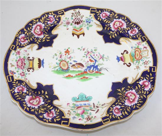 A Worcester meat dish and a Chamberlains meat dish, late 18th / e